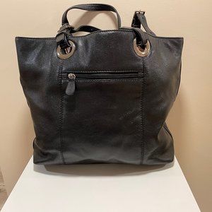 New York Black Leather Tote